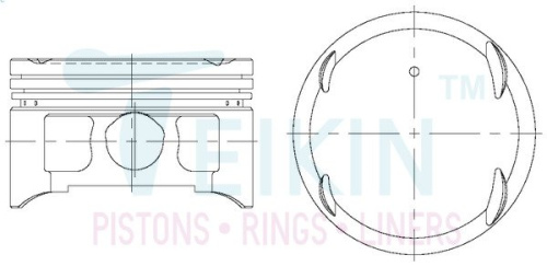 Поршень MITSUBISHI 4G18 TEIKIN (+0.50)