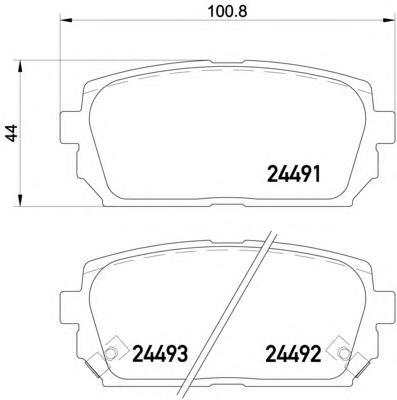 Колодки торм KIA CARENS 98- зад PM GDB3462=SP1197