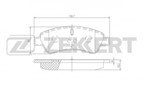 Колодки торм PEUGEOT/CITROEN пер ZEKKERT GDB1463