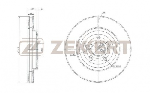 Диск торм LEXUS RX300 03- пер ZEKKERT DF4493=DI225