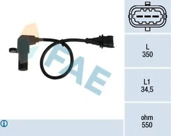 Датчик к/в OPEL 1.6-1.8 16v FAE