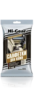 Салфетки HI-GEAR для кожи салона (25шт)