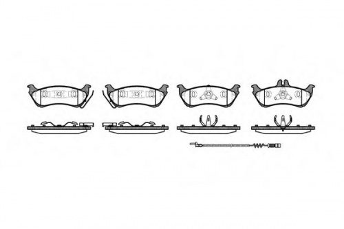 Колодки торм MB W163 зад RH GDB1456=269811