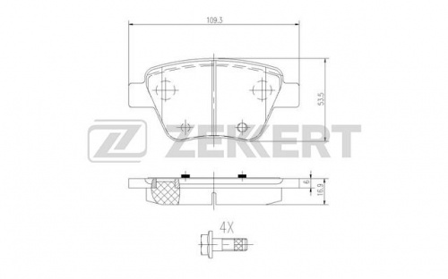 Колодки торм VAG OCTAVIA II/TOURAN/CADDY зад ZEKKERT GDB1841