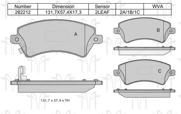Колодки торм TOYOTA COROLLA E120/VORTEX TINGO пер REMSA GDB3288