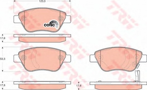 Колодки торм OPEL CORSA D/FIAT DOBLO 01- (+RUS) пер ZEKKERT GDB1700=285831