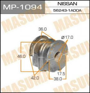 Втулка стаб NISSAN TEANA J32 зад MASUMA (17mm) NSB-J32R