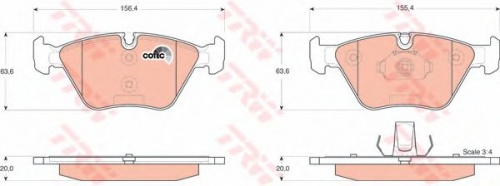 Колодки торм BMW E83 пер TRW GDB1531