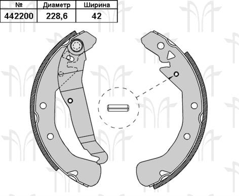 Колодки торм OPEL VECTRA B/ASTRA G/H зад бараб FENOX GS8637=442200