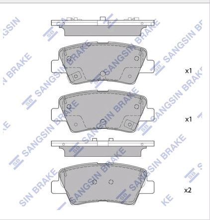 Колодки торм HYUNDAI SONATA/OPTIMA 16- задн SANGSIN