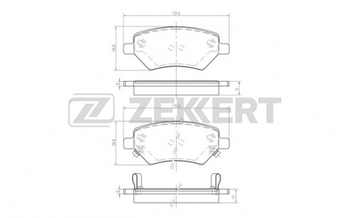 Колодки торм CHERY TIGGO 1.8 пер ZEKKERT SP2134