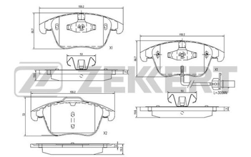 Колодки торм AUDI A4/A5 07- пер ZEKKERT GDB1814