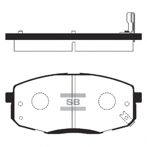 Колодки торм KIA CEED 06-/CERATO/HYUNDAI i30 пер SANGSIN GDB3342=GDB3523