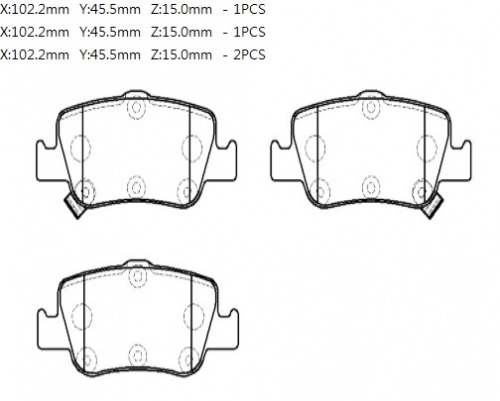 Колодки торм TOYOTA COROLLA 13- задн HSB GDB3480