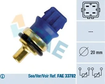 Датчик темп. ОЖ VAG FAE 33780=7.3260 (синий)