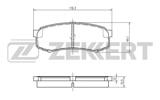 Колодки торм TOYOTA LC120/150 зад ZEKKERT GDB1182=GDB3464
