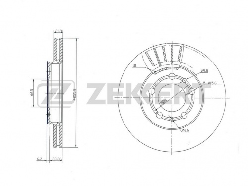 Диск торм VW GOLF IV/OCTAVIA пер ZEKKERT DF2803=654510