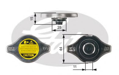 Крышка радиатора MAZDA/MITSUBISHI/TOYOTA GATES