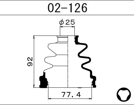 Пыльник ШРУСа SUZUKI GRAND VITARA 01-16 IPSUM CXM10 SXM1 3SFE 96-01 внутр MARUICHI (25x77.4x92/трипоид)