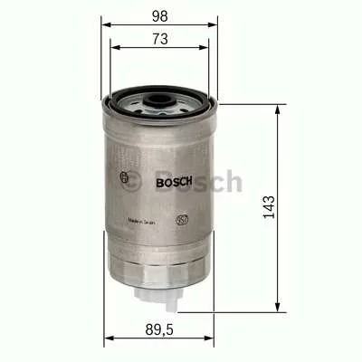 Фильтр топл MITSUBISHI BOSCH WK940/37x=KC208