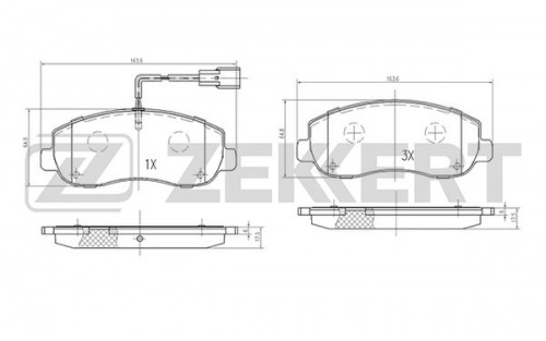 Колодки торм OPEL MOVANO 2010-/RENAULT MASTER 2010- пер ZEKKERT GDB1910