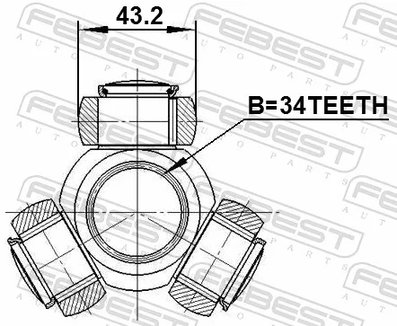 ШРУС FORD/VAG трипоид FEBEST