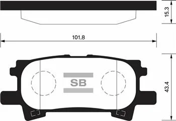 Колодки торм LEXUS RX300 зад SANGSIN GDB3339=2104000