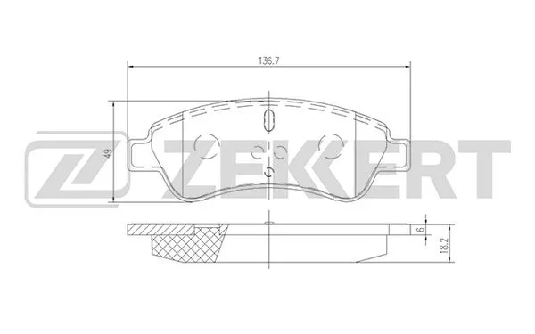 Колодки торм PEUGEOT/CITROEN пер ZEKKERT GDB1463