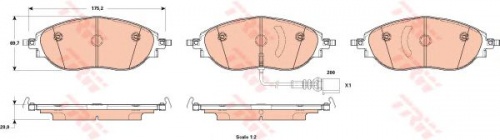 Колодки торм VAG 08- пер TRW GDB1918