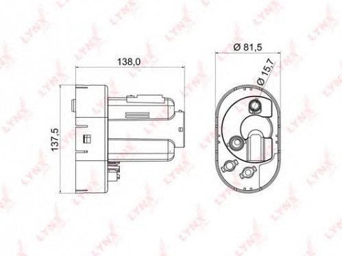Фильтр топл KIA SPORTAGE 06-/TUCSON LYNX CFB-001=PCA-054 (в бак)