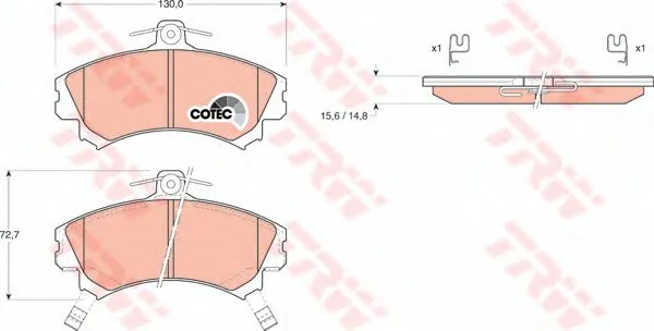 Колодки торм MITSUBISHI CARIZMA/VOLVO S40 пер МАРКОН GDB1198=259002
