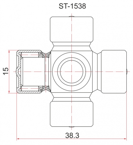 Крестовина рул вала 15x38 GMB