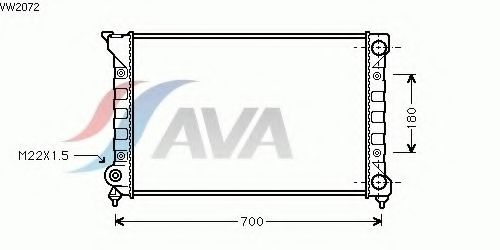 Радиатор ОЖ VW B3 AVA