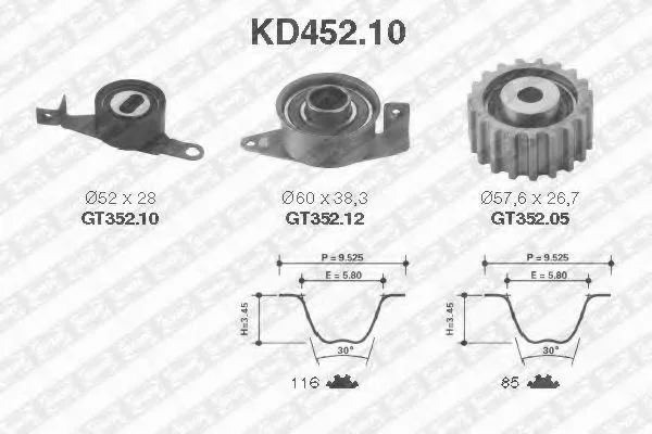 Р/к ГРМ FORD 1.8D 91-00 SNR K025451XS=530001010=VKMA04106=CT901K2=KTB142B