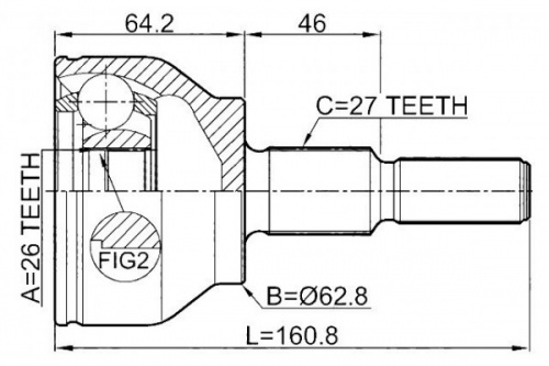 ШРУС FORD FOCUS III 1.5/KUGA II наружн STELLOX (26x27)