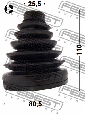 Пыльник ШРУСа Chevrolet Cruze/Orlando внутр FEBEST (25.5x80.5x110/трипоид)