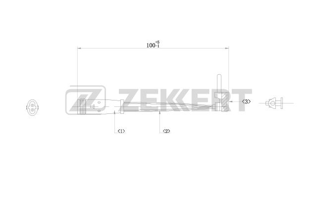 Датчик износа колодок MB пер/зад ZEKKERT 19186=1987473070=401203755=GIC336=GIC184