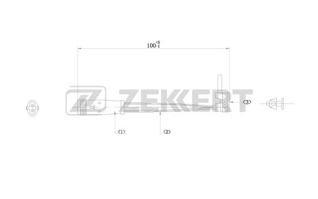 Датчик износа колодок MB пер/зад ZEKKERT 19186=1987473070=401203755=GIC336=GIC184