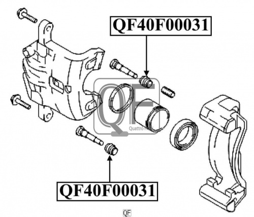 Р/к суппорта HYUNDAI/KIA пер QUATTRO FRENI (ПЫЛЬНИКИ НАПРАВЛЯЮЩИХ)