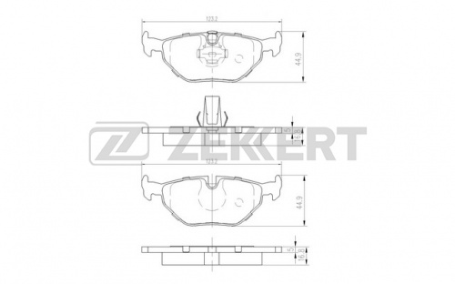Колодки торм BMW E39 зад ZEKKERT GDB1265=226515