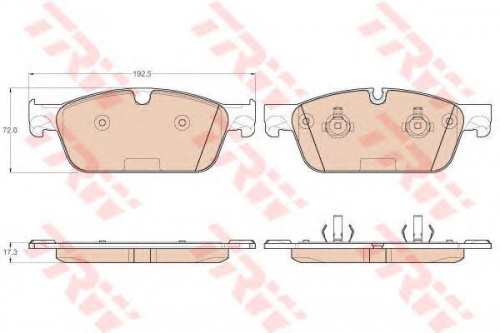 Колодки торм MB W166 пер TRW GDB1970 (+GIC228)