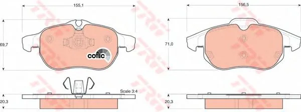 Колодки торм OPEL VECTRA C пер МАРКОН GDB1492
