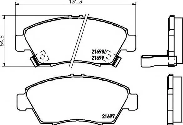 Колодки торм HONDA FIT пер HSB GDB1164