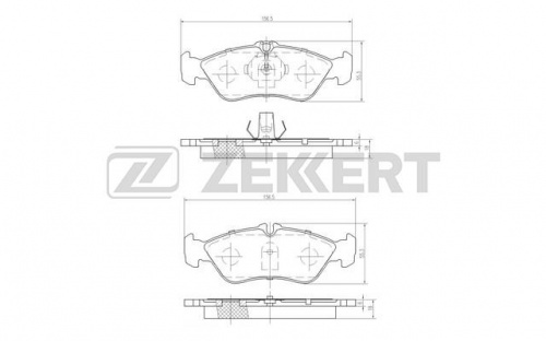 Колодки торм MB SPRINTER/VW LT зад ZEKKERT GDB1263=258000