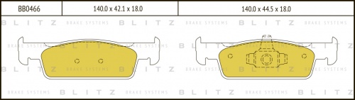 Колодки торм RENAULT LOGAN II/SANDERO II 8v пер BLITZ GDB2018