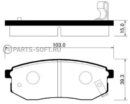 Колодки торм HYUNDAI зад HSB GDB3384