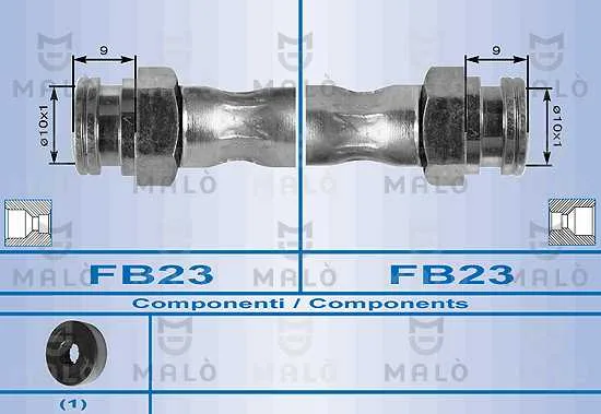 Шланг торм FIAT ALBEA задн MALO