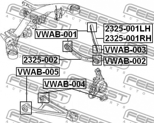 Сайлентблок рычага VAG Q7/TOUAREG задн подв наружн LMI VWAB-002