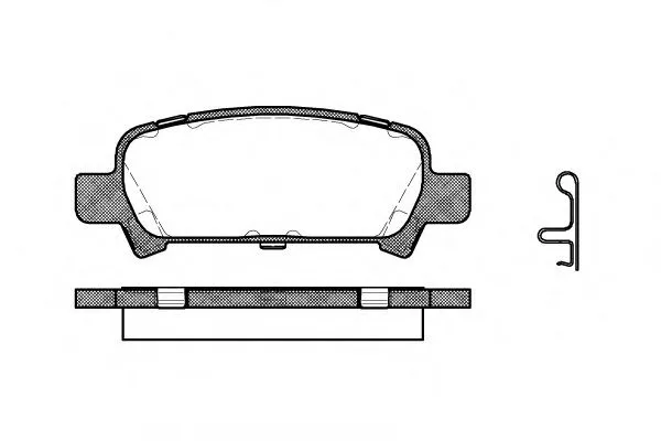 Колодки торм SUBARU зад RH GDB3223