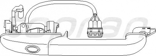 Ручка двери VW PASSAT B4 пер прав HP (+ц.з.)